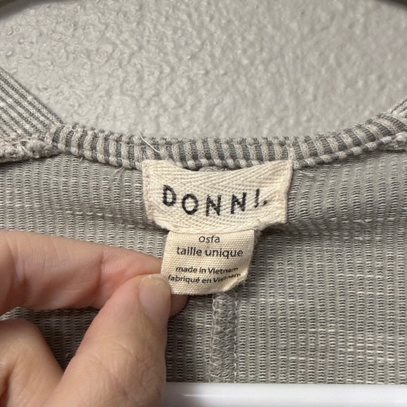 DONNI. Open Front Ribbed Cardigan - Picture 3 of 13